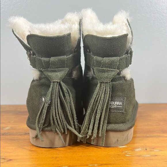 Kookaburra by Ugg Cozy Green Suede Ankle Boots with Fur Lining - Picture 5 of 9